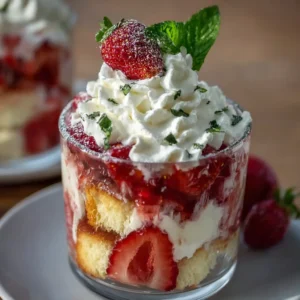 Easy Layered Strawberry Shortcake Trifle Recipe Perfect for Summer Desserts