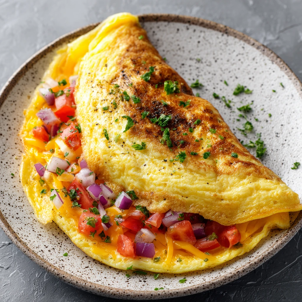 Easy Omelette Recipe : Fluffy, Fast & Filled with Your Favorites