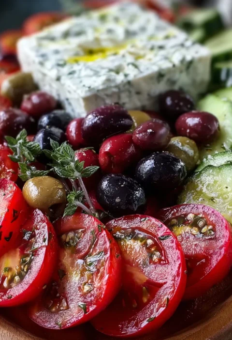 Fresh Greek Salad Homemade Creamy Tzatziki Recipe Summer