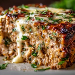 Garlic Parmesan Chicken Meatloaf