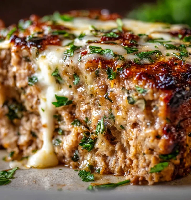 Garlic Parmesan Chicken Meatloaf