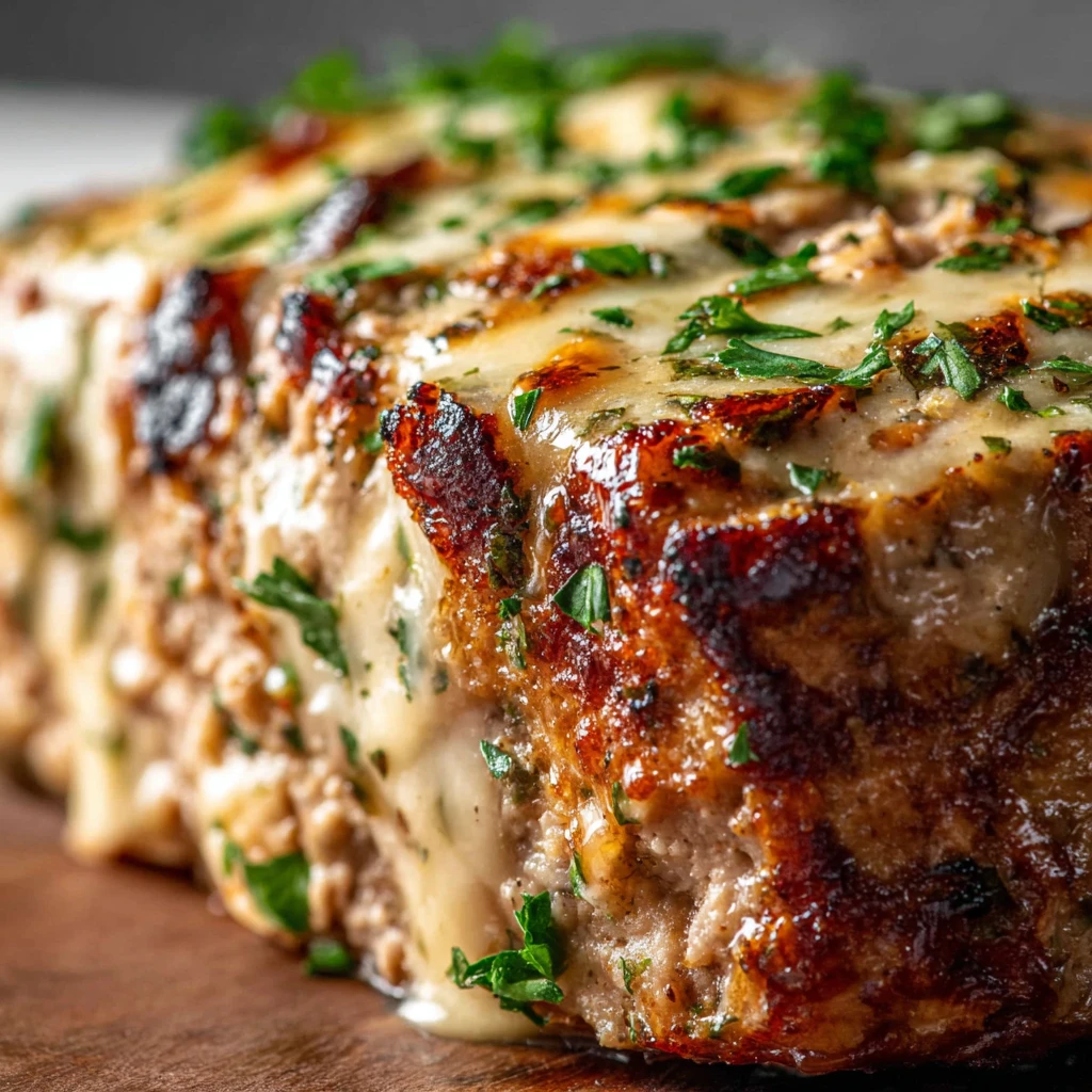 Garlic Parmesan Chicken Meatloaf