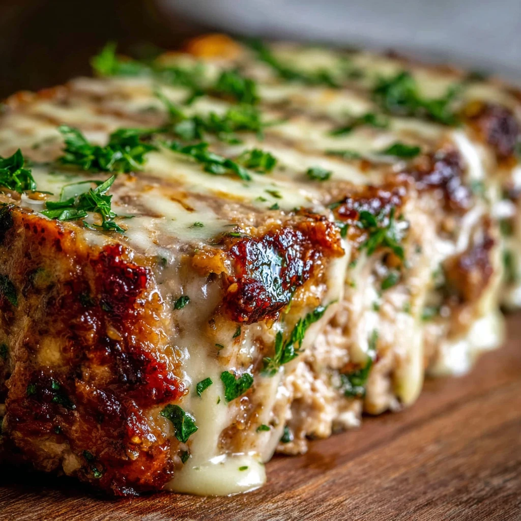 Garlic Parmesan Chicken Meatloaf