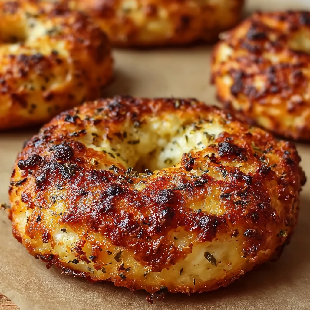 Garlic-Parmesan Cottage Cheese Bagels