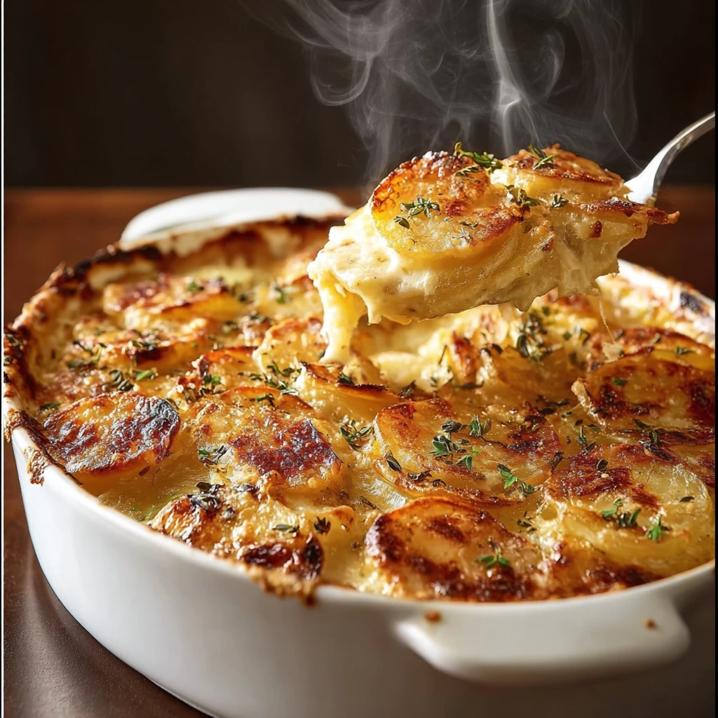 Golden Gruyre Caramelized Onion Potato Gratin Luxurious Twist