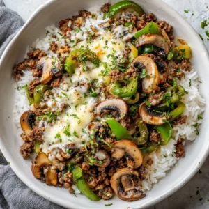 Ground Beef Philly Cheesesteak Meal Prep