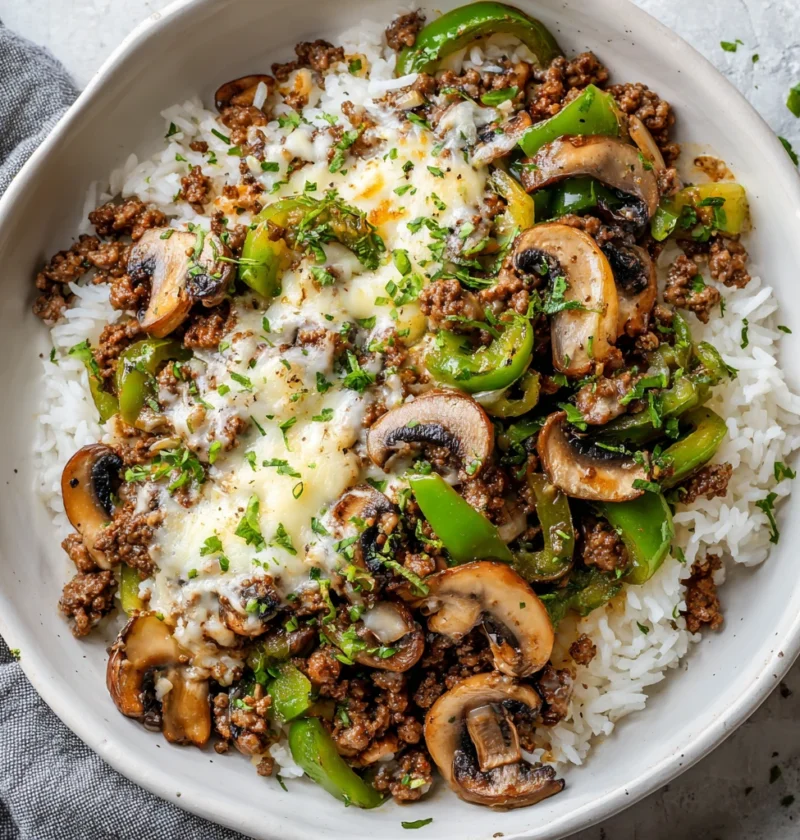Ground Beef Philly Cheesesteak Meal Prep