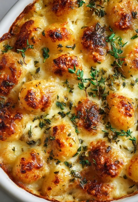 High Protein French Onion Gnocchi