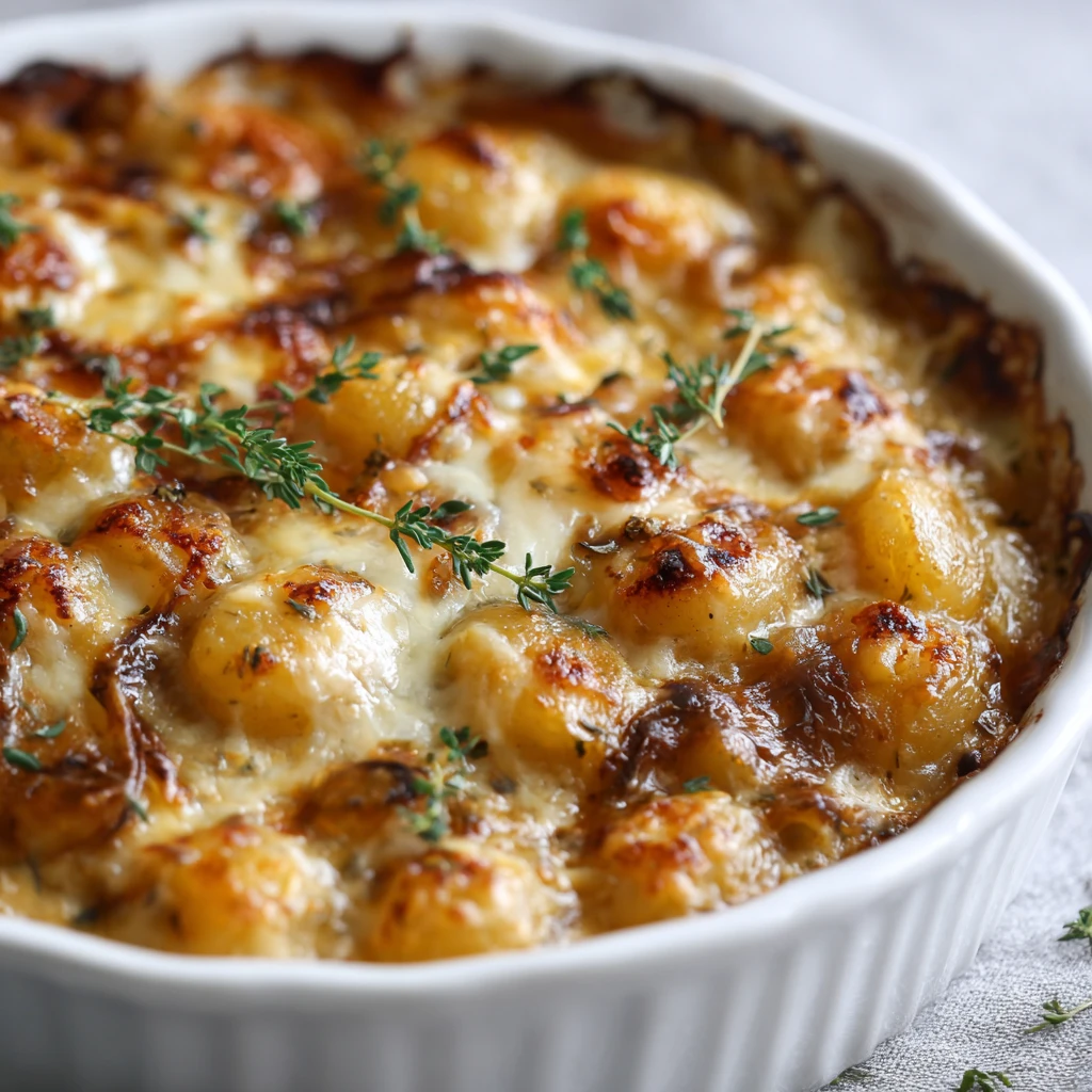 High Protein French Onion Gnocchi