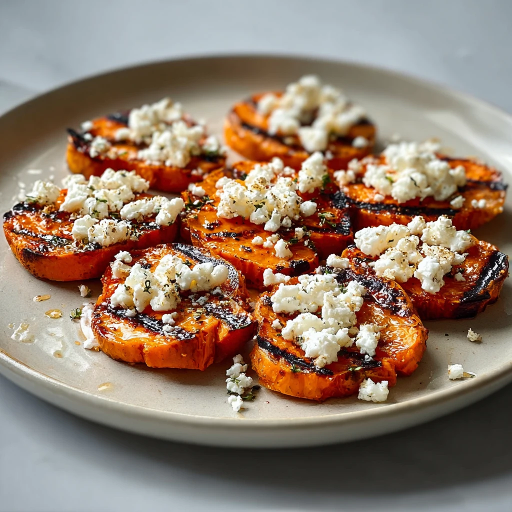 High Protein Honey Feta Sweet Potato Rounds