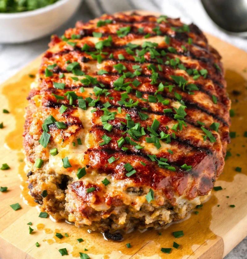 Juicy Garlic Parmesan Chicken Meatloaf Comfort Food Delight