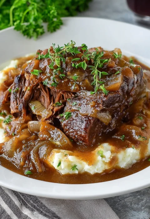 Juicy Slowcooked Country Style Beef Ribs Savory Gravy