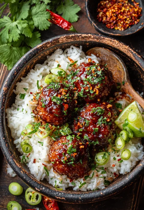 Korean Bbqstyle Meatballs