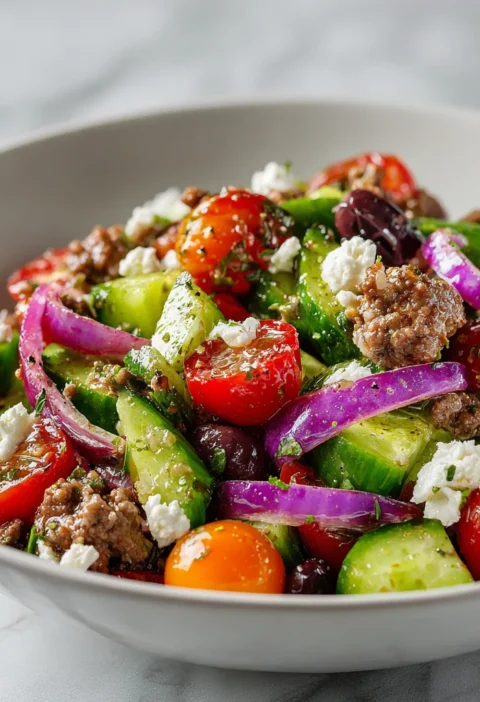 Mediterranean Ground Beef Stir Fry