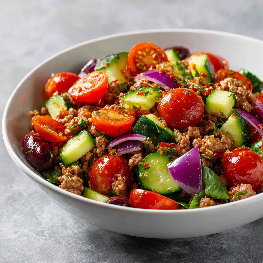 Mediterranean Ground Beef Stir Fry