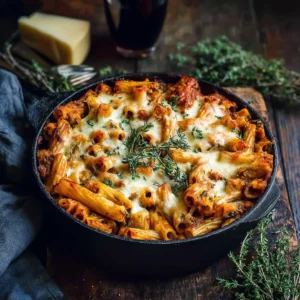 One Pot Spicy Pesto Cheese Baked Rigatoni That Wow Your Tastebuds