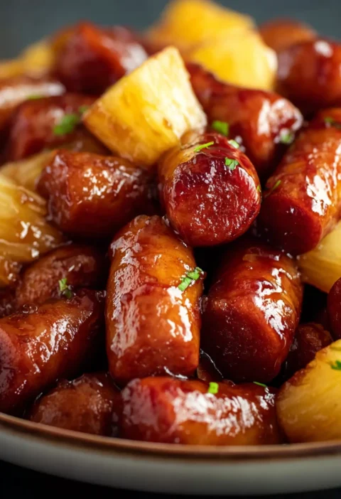 Pineapple Brown Sugar Mississippi Lil Smokies Bites