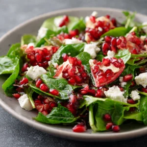 Pomegranate and feta salad