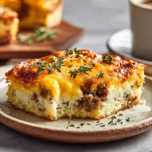 Sausage And Cream Cheese Hash Brown Breakfast Casserole
