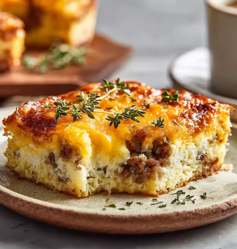 Sausage Cream Cheese Hash Brown Breakfast Casserole