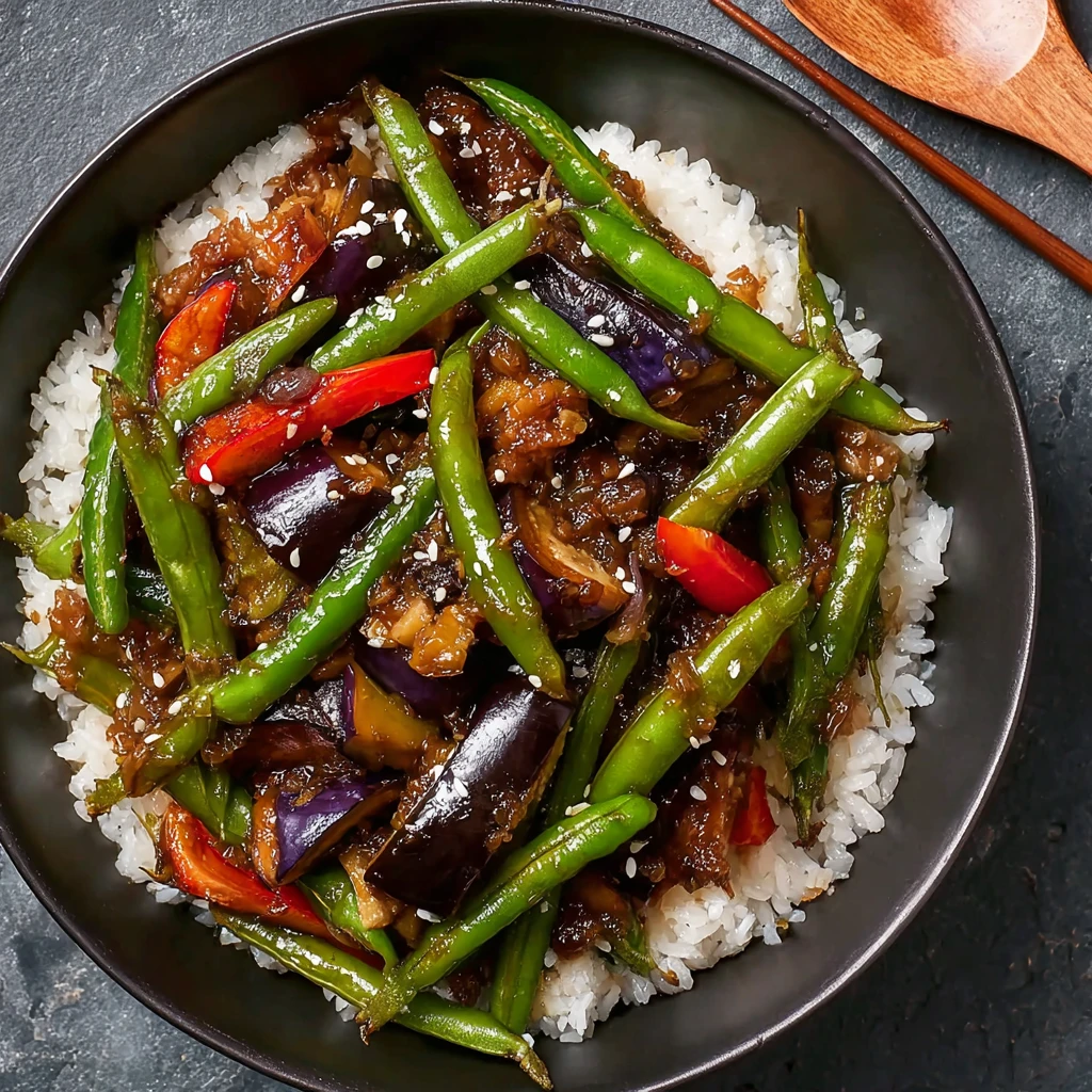 Savor the Flavor: Chinese Stir-Fried Eggplant and Green Beans