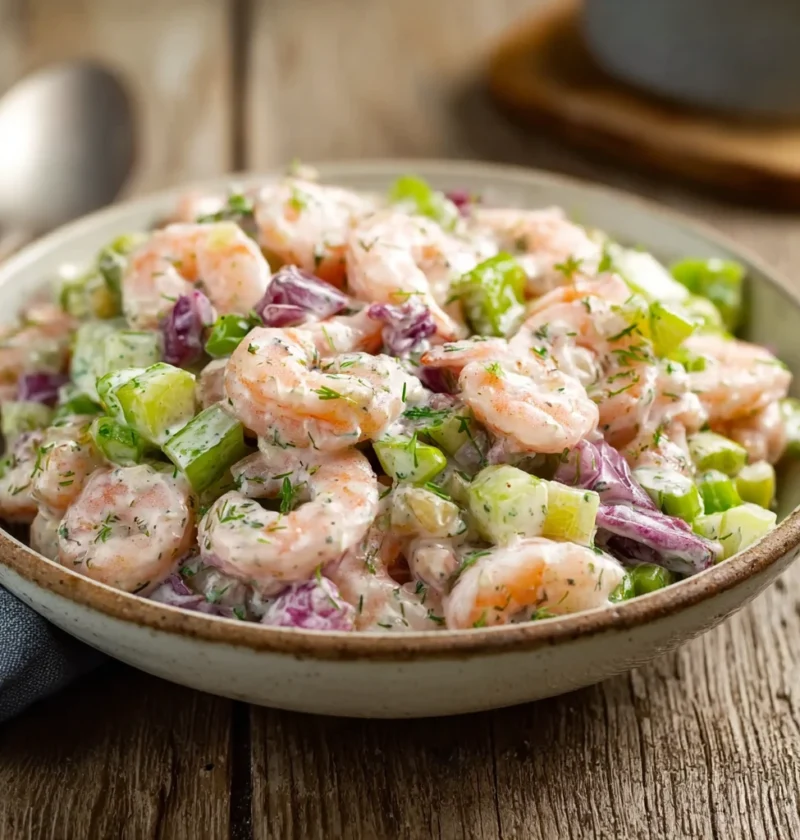 Shrimp Salad Red Cabbage Crunchy