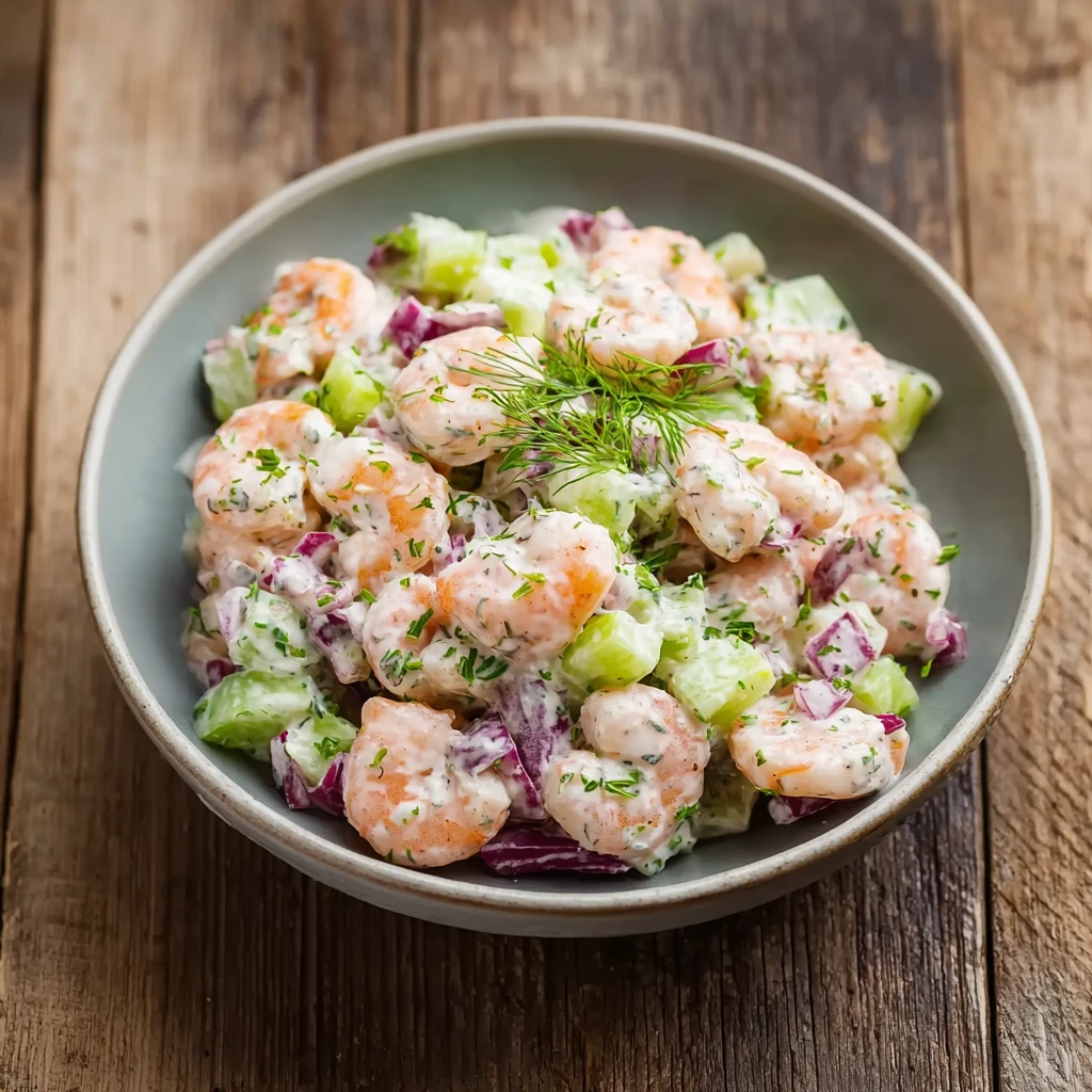 Shrimp Salad Red Cabbage Crunchy