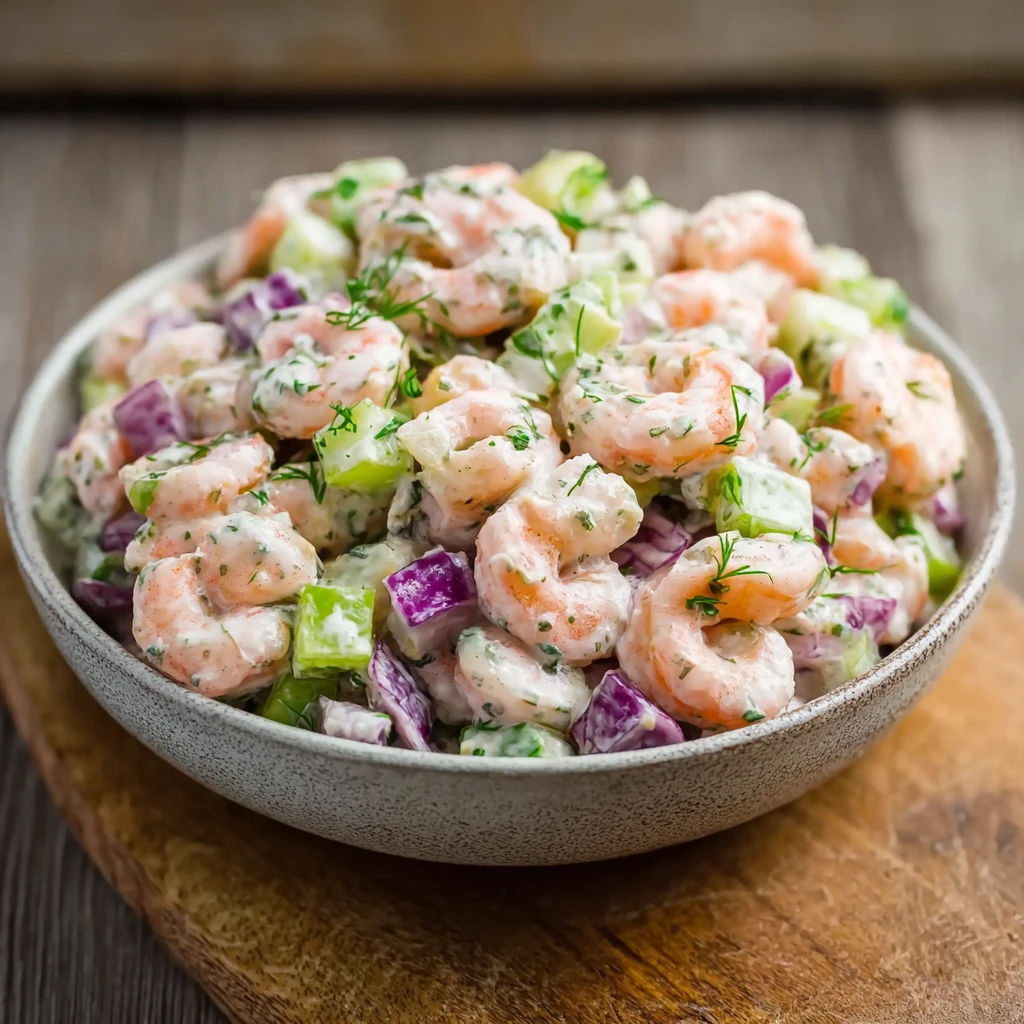 Shrimp Salad Red Cabbage Crunchy