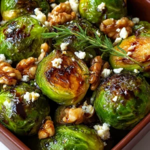 Sizzling Sweet Heat Brussels Sprouts: Feta & Walnut Bliss