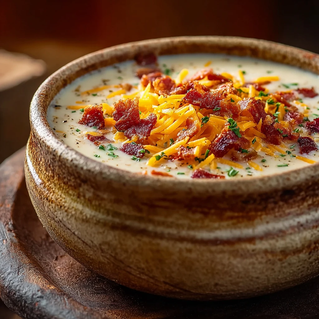 Slow Cooker Amish Loaded Baked Potato Soup