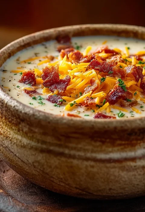 Slow Cooker Amish Loaded Baked Potato Soup