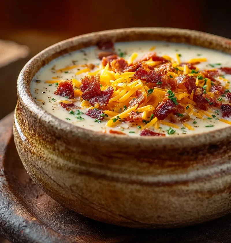 Slow Cooker Amish Loaded Baked Potato Soup