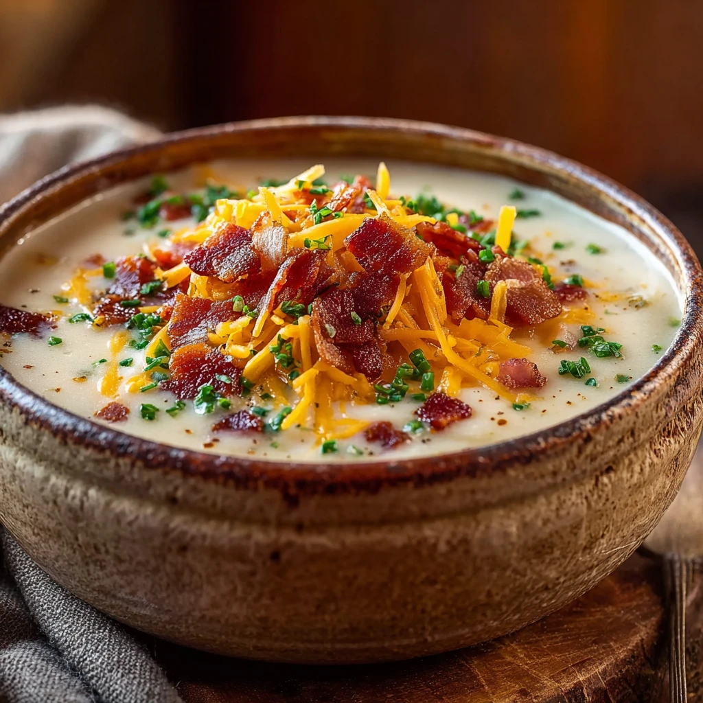 Slow Cooker Amish Loaded Baked Potato Soup