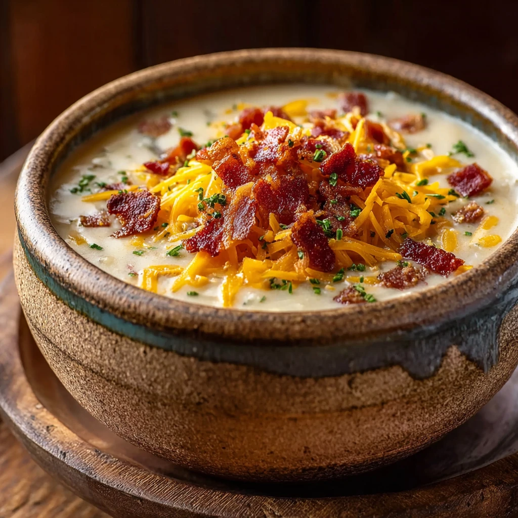 Slow Cooker Amish Loaded Baked Potato Soup