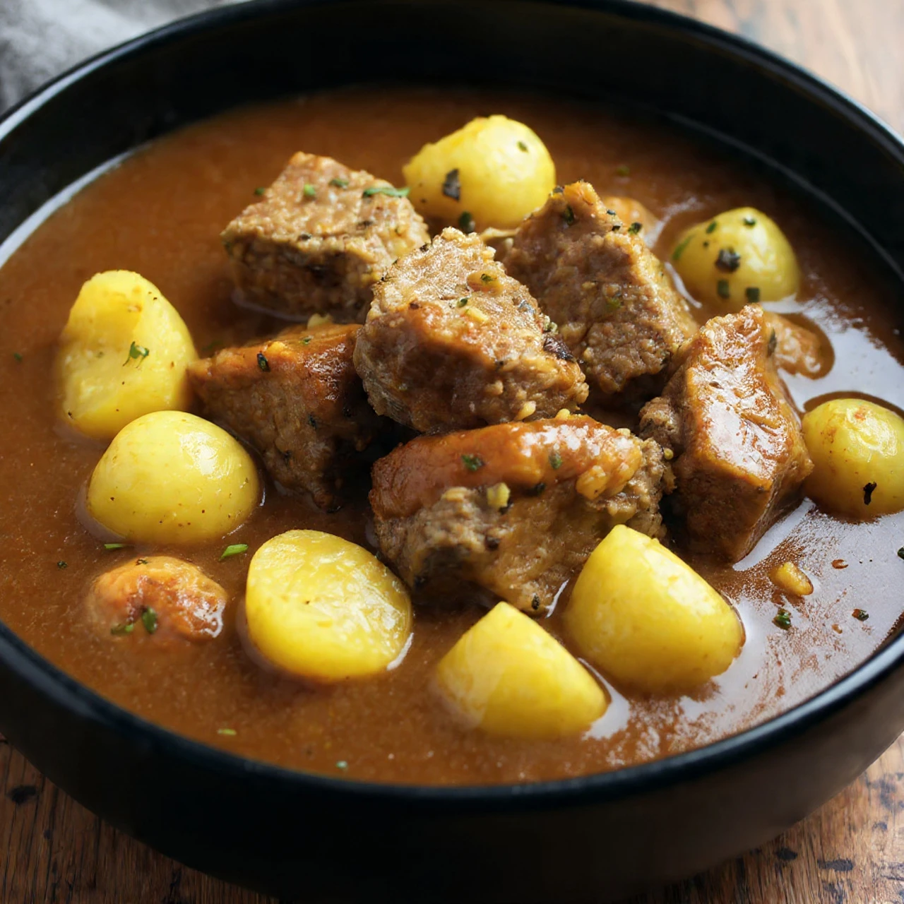 Slow Cooker Garlic Butter Beef with Potatoes – Easy Tender Recipe