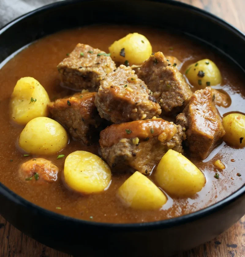 Slow Cooker Garlic Butter Beef Potatoes Tender Recipe