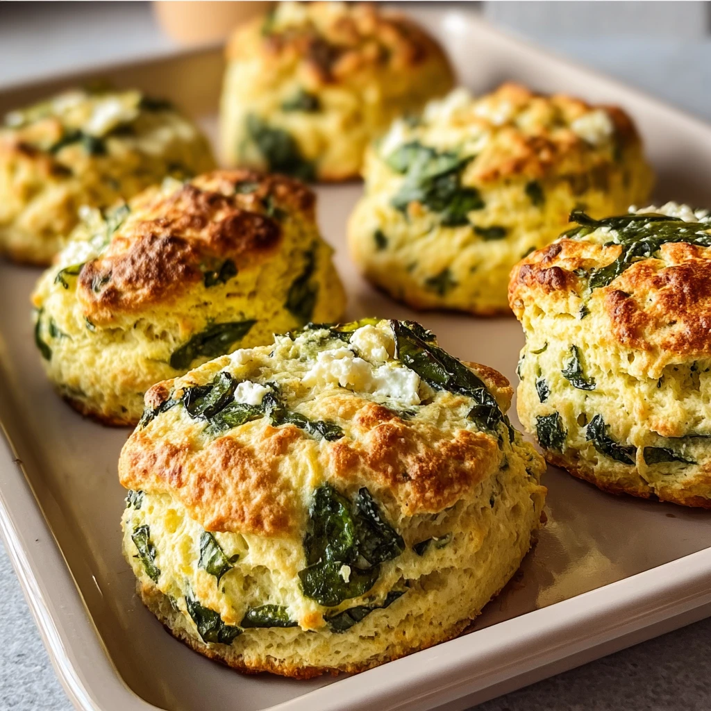 Spinach and Feta High-Protein Breakfast Biscuits You’ll Love