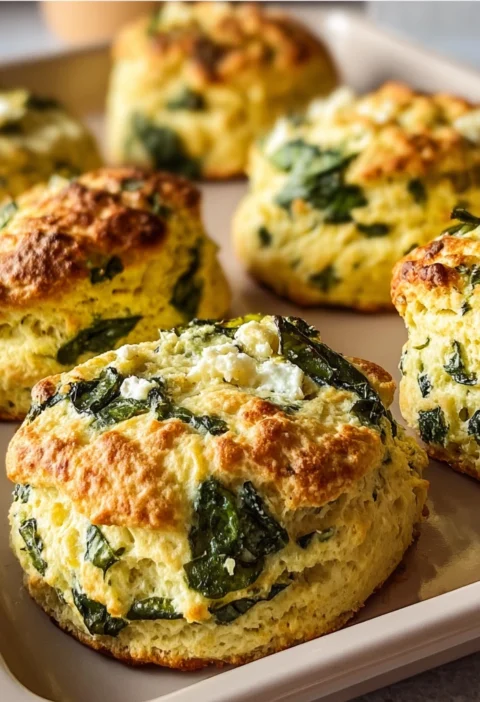 Spinach Feta Highprotein Breakfast Biscuits Youll Love