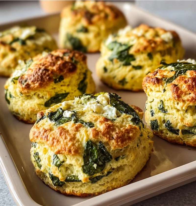 Spinach Feta Highprotein Breakfast Biscuits Youll Love