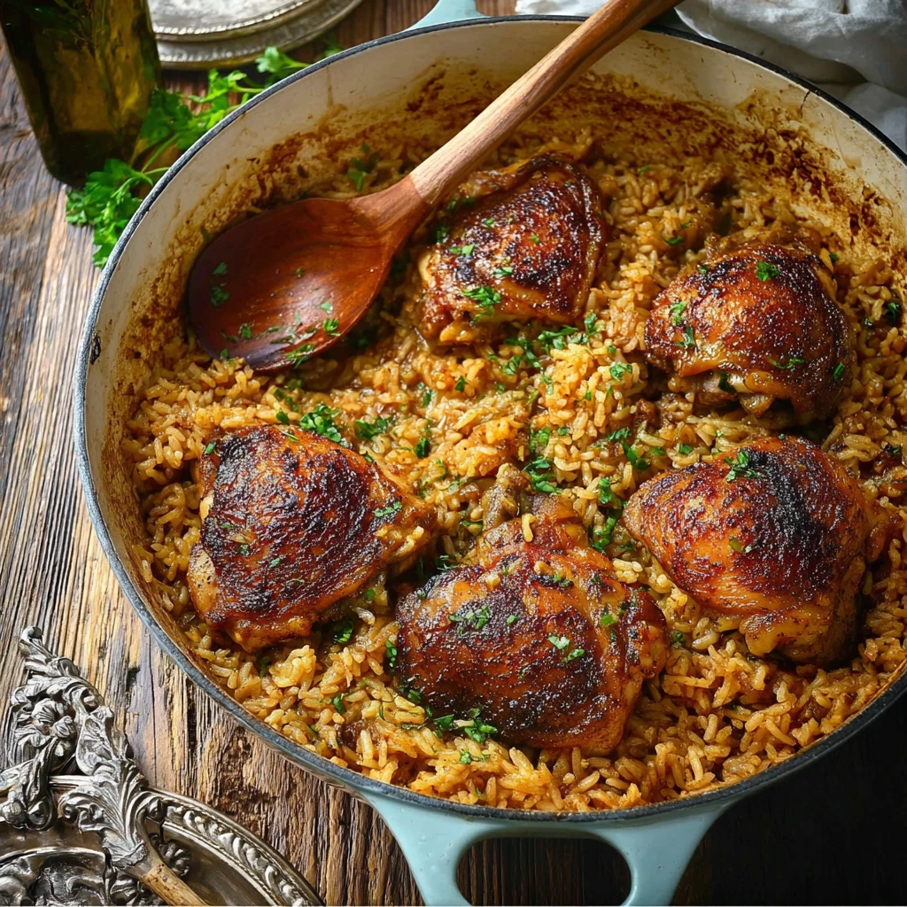 Succulent Paprika Chicken and Rice Bake