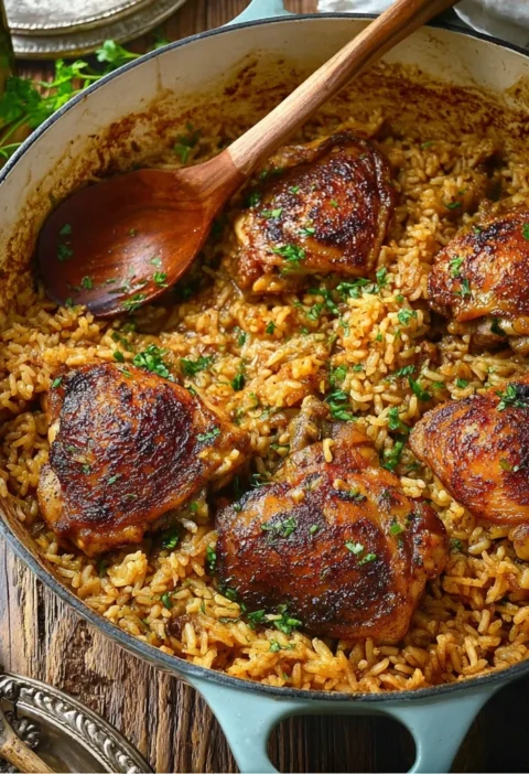 Succulent Paprika Chicken Rice Bake