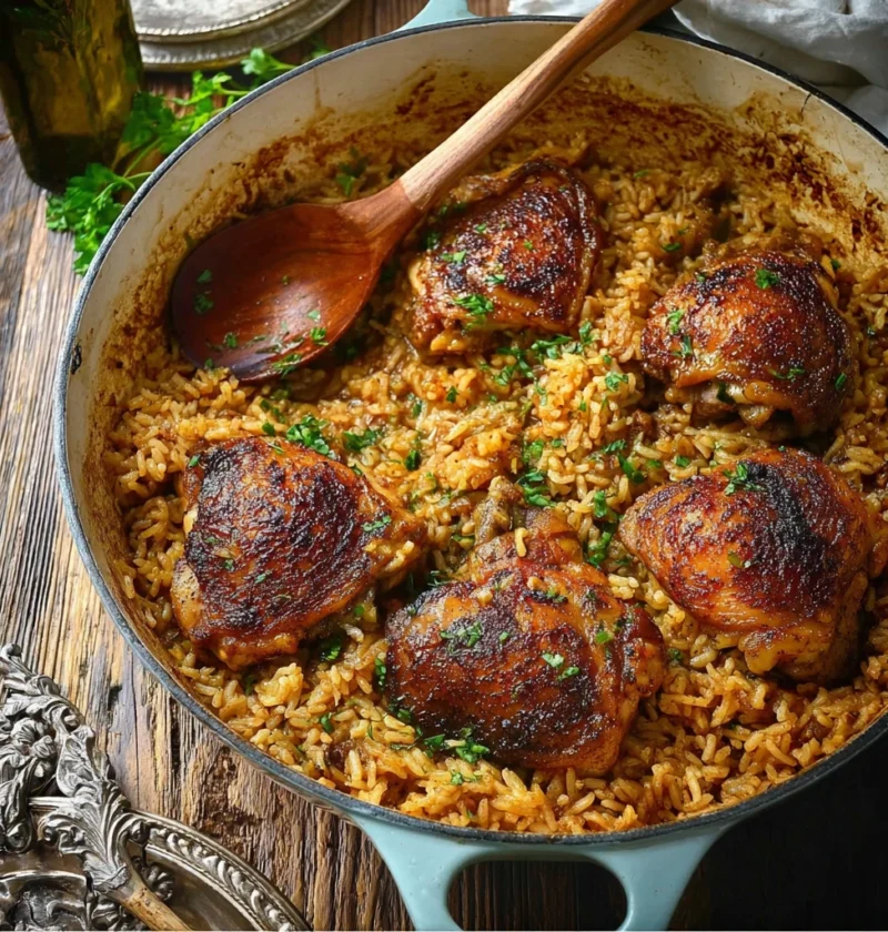 Succulent Paprika Chicken Rice Bake