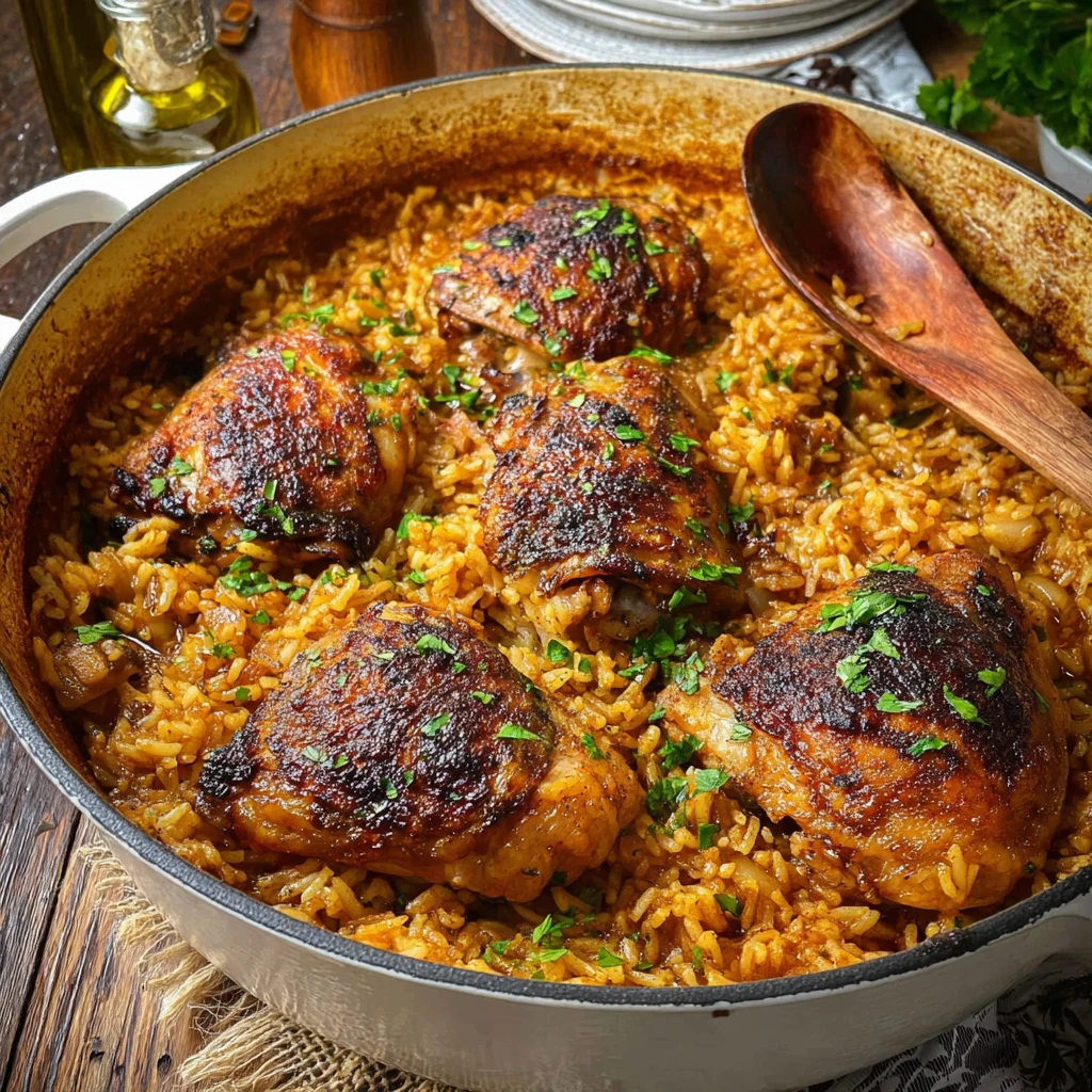 Succulent Paprika Chicken Rice Bake