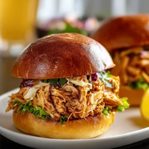Ultimate Shredded Chicken Sandwiches