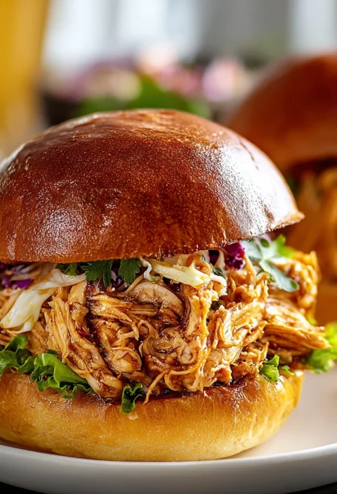 Ultimate Shredded Chicken Sandwiches