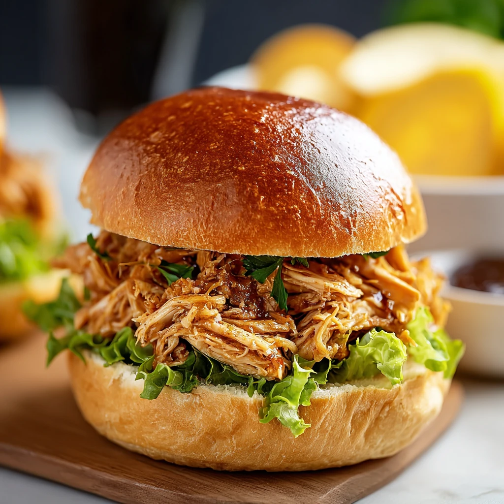 Ultimate Shredded Chicken Sandwiches
