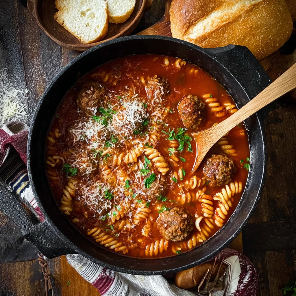 Zesty Italian Meatball Soup