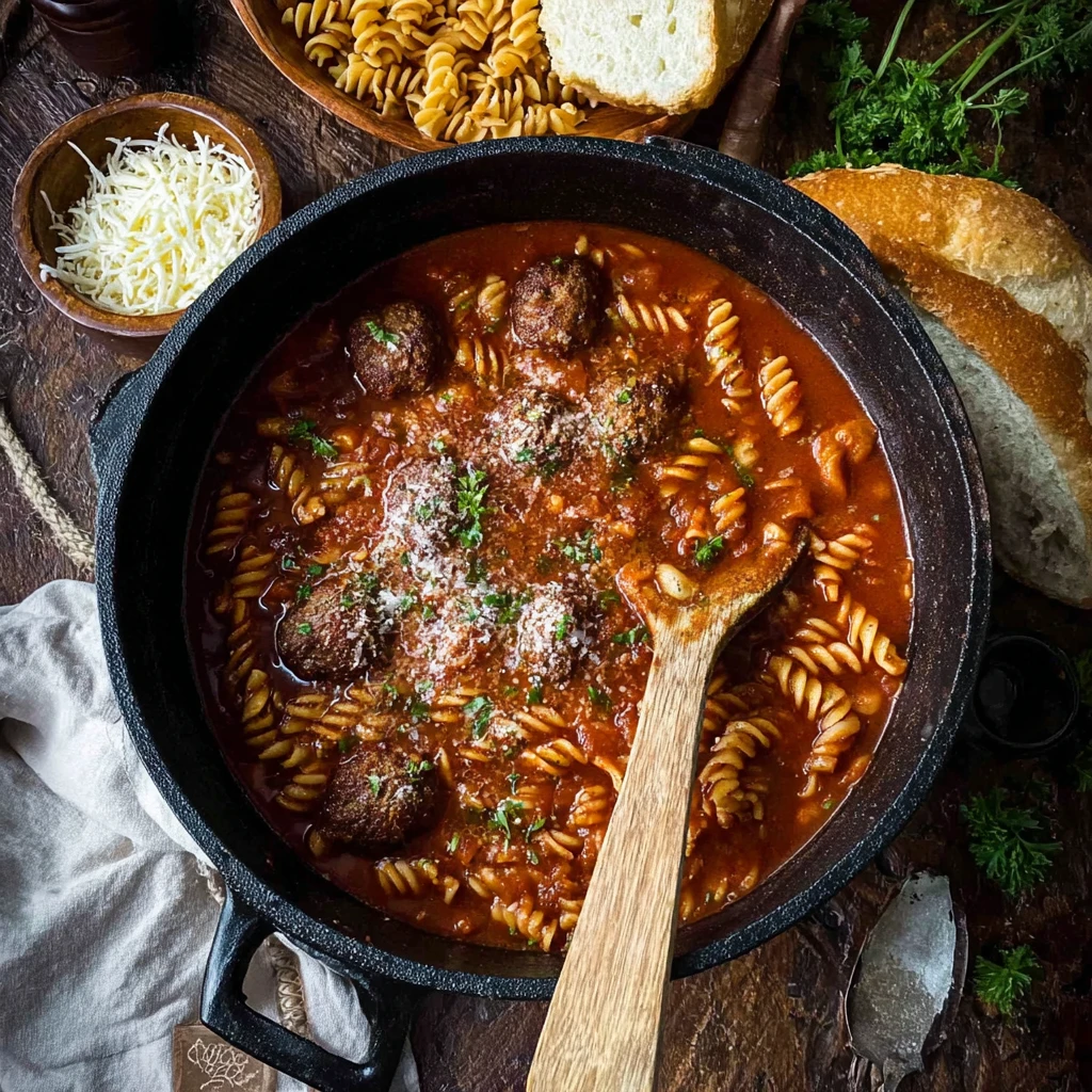 Zesty Italian Meatball Soup