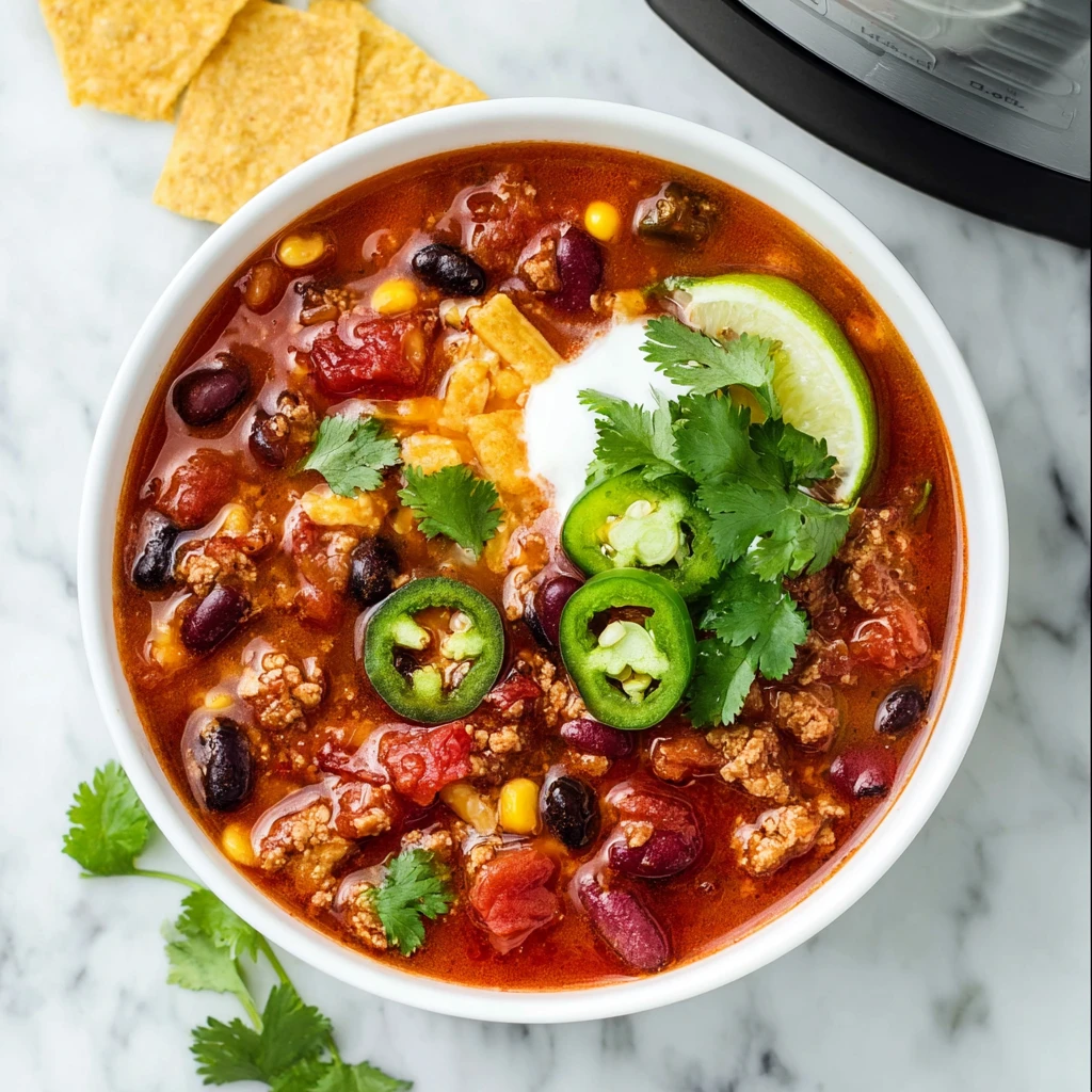 Zesty Slow Cooker Taco Soup