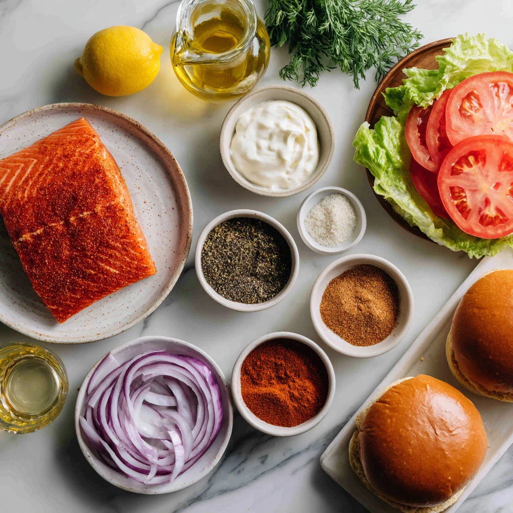 Blackened Salmon Sandwich Cajun